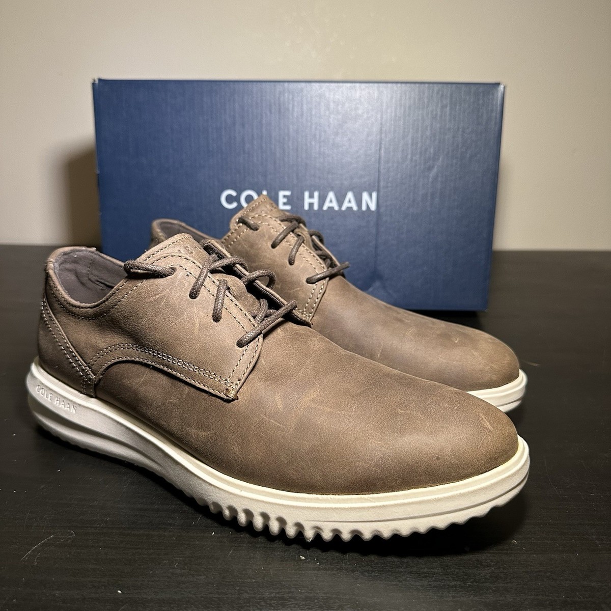 Cole Haan Grand+ Plain Toe Oxford Riverstone Mens Size 8  display picture 1