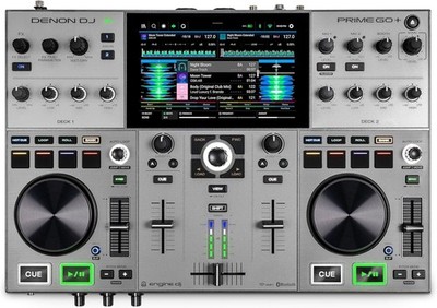 Denon DJ PRIME GO+ Tragbarer DJ Controller & Mixer Vorbautrennung, 2 Deck, WLAN