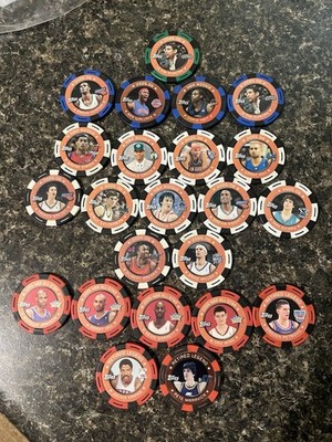 Rare 23-2005-06 TOPPS NBA POKER CHIPS All Stars Rookies Legends 3-Numbered Chips