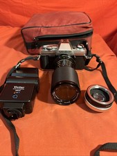 Minolta X-370 35mm Film Camera With Accessories Tested And Works