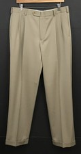 Brooks Brothers Men  s Madison Wool Pants Beige Pleated Front Size 36 X 32