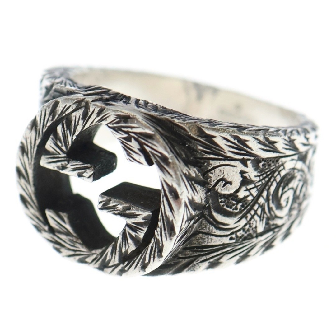 Gucci Arabesque Interlocking G Ring Silver Used 8… - image 1
