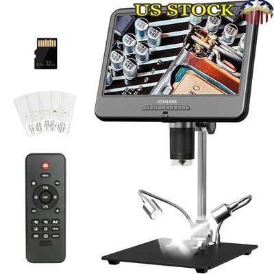 10.1'' Digital Microscope 12MP HD Camera Coin Inspection Soldering Kit Remote New