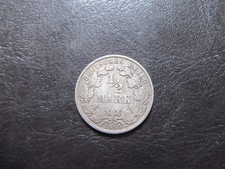 1/2 Mark Münze,Deutsches Reich 1905E,Silber...6
