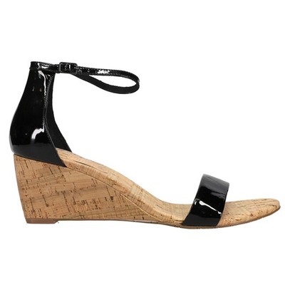 VANELi Monir Ankle Strap Wedge  Womens Black Casual Sandals 308155