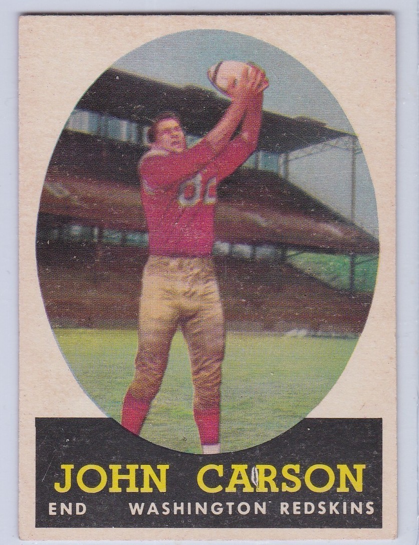 1958 Topps #47 John Carson. Washington Redskins.