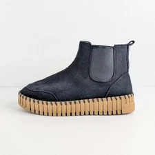 Ilse Jacobsen Tulip 6370 Plateau Ankle Boots EU 37 Black Chelsea Platform 