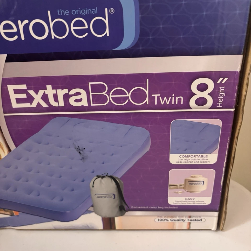 "Colchón original AeroBed cama supletoria doble 8"" con bomba y bolsa de transporte" Foto 4 de 4