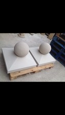 Cast stone pier caps 625mm x 625mm  + 12" Ball