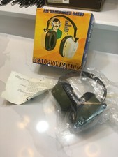 New Vintage 1970's Best Ever AM RADIO HEADPHONES Made-Hong Kong Original box