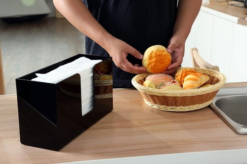 Paper Towel Dispenser Wall Mount Acrylic Paper Towel Holder for Bathroom Office - 第 2/6 張圖片
