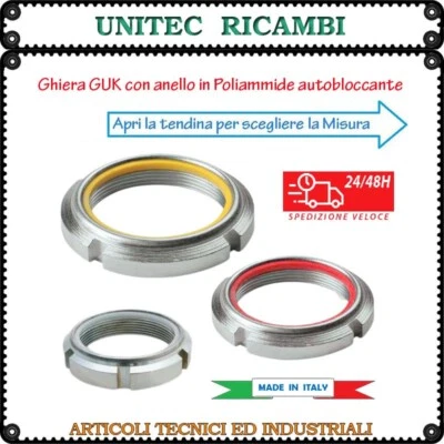UNITEC Ghiera GUK con anello in poliammide autobloccante
