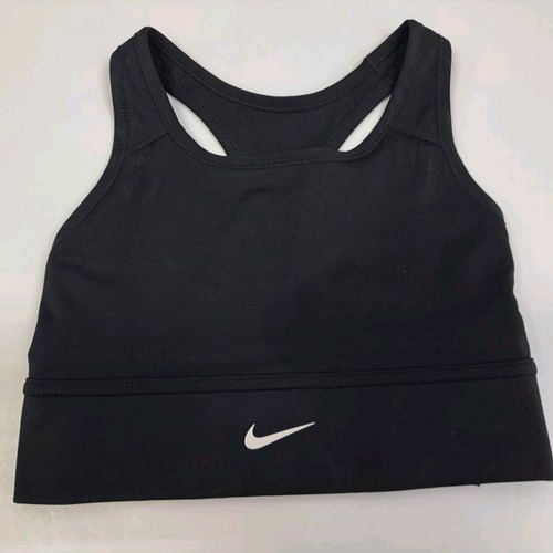 NWT Nike Dri Fit Girls Youth XS Black Sports Bra P/SP #6427
