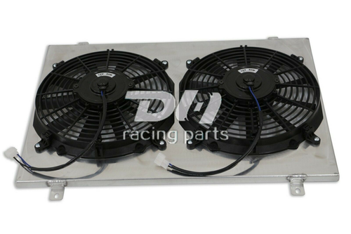4Row Radiator&Shroud&2*12"Fans For 1979-93 Ford Mustang LX GT SVT LSC Lincoln US - Foto 7 di 12