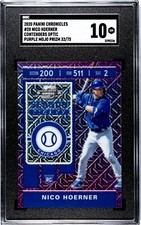 2020 Panini Chronicles Optic Contenders #28 Nico Hoerner PURPLE MOJO /75 SGC 10