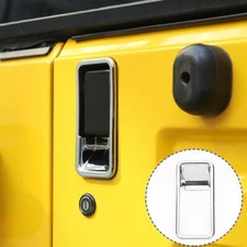 Chrome Rear Tailgate Door Handle Bowl Cover Trim For Jeep Wrangler TJ 1997-2006