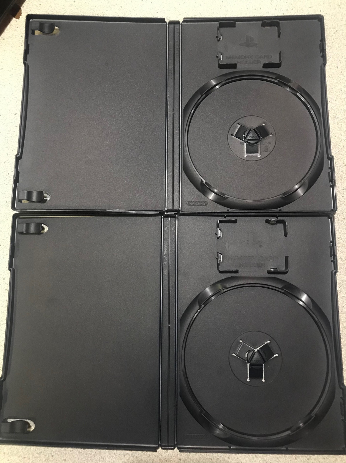 Pack Of 2 Original Sony PS2 Replacement Game Cases/with memory slot