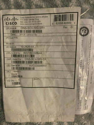 GENUINE CISCO ONS-SC+-10G-SR  NEW SEALED 