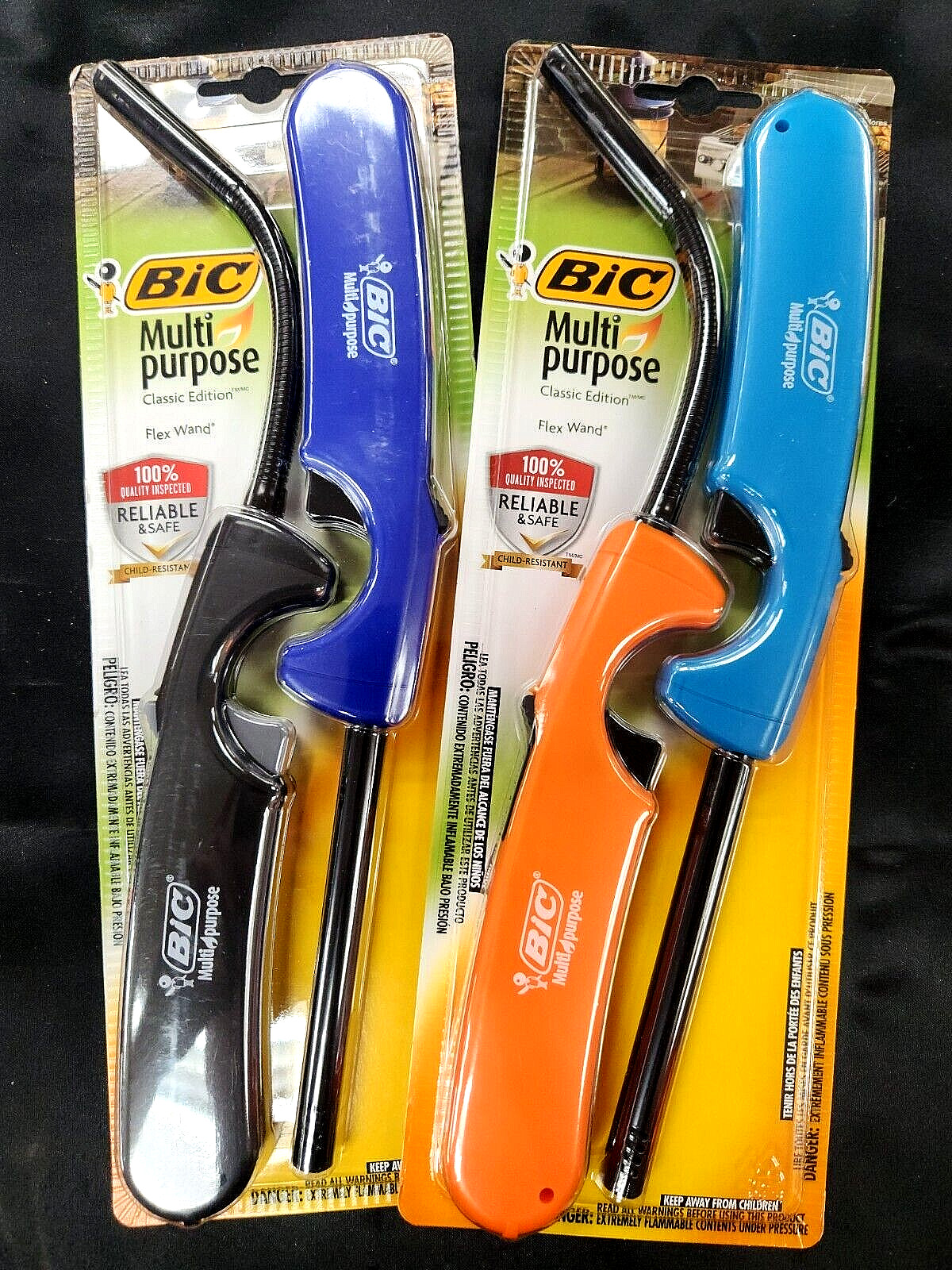 QTY 2 PACKS (2 PER PK) NEW BIC MULTI PURPOSE FLEX WAND LIGHT