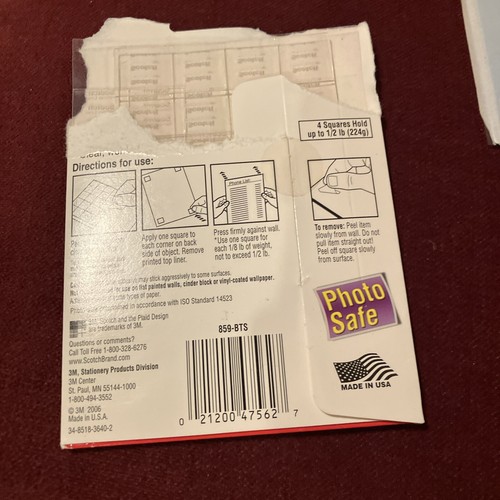 3 Mounting Squares For Dorm To Hang Photos & More-1 New & 2 used - Picture 19 of 19