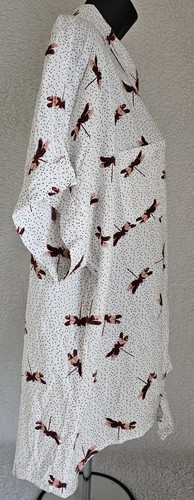Como Vintage Womens Shirt Top Blouse Size 2X Multicolor Dragonfly - Picture 7 of 24