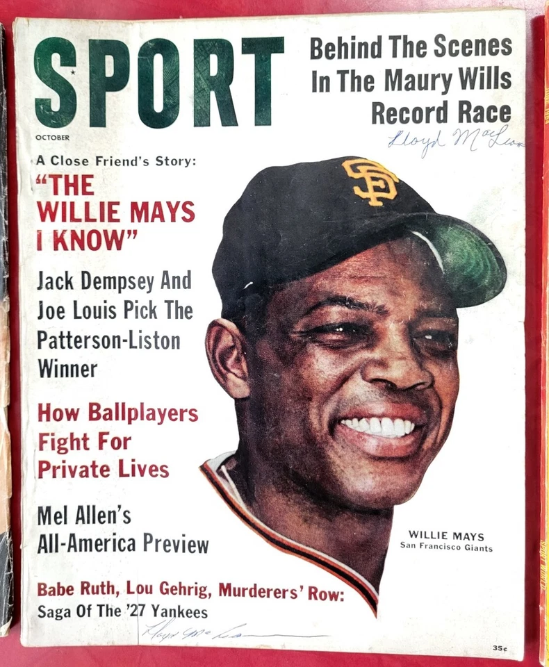 Lot Of 3, 1962 64 & 66 Willie Mays On Cover Of Magazines. Sport & Sports World  - Image 2 of 4