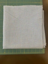 Blue Gingham Fabric Cotton 1 yard 29 in.  plusl 2 yds.