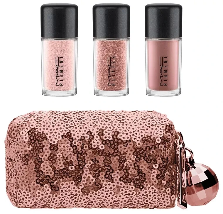 New MAC Snow Ball Pigment And Glitter Kit / PINK Set Lim Ed Powder HOLIDAY BAG