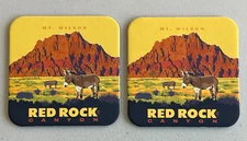 2 New RED ROCK CANYON BEER COASTER  Cork Backed  NEAR LAS VEGAS NEVADA