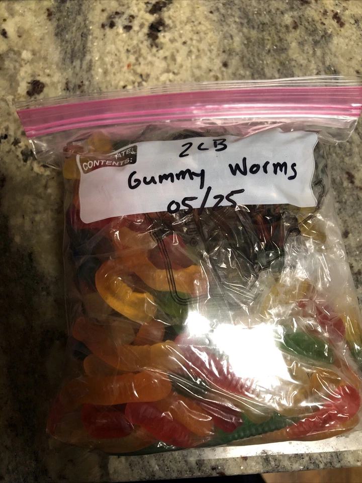 Жевательные черви фруктовый вкус оптом жевательные конфеты 2 фунта взвешенные конфеты 2 фунта (32 унц) - Изображение 2 из 3