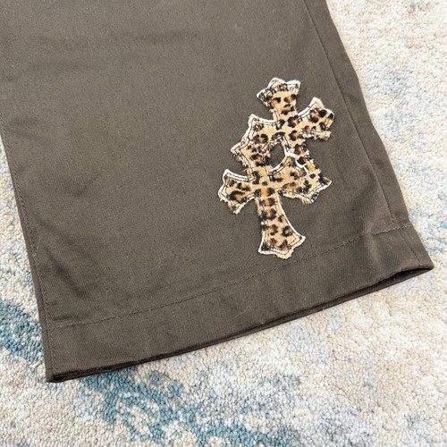 Jeans Chrome Hearts Cheetah Cross Patch in marrone prezzo consigliato £ 10000 * - Foto 8 di 24