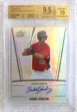 Bubba Starling RC 2011 Leaf Metal Draft Prismatic Auto#19/99 BGS10-Royals OF RC