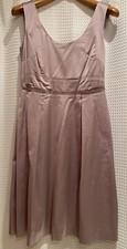 NWT~$158 Ann Taylor~Sz 2~Stretch Satin Sleeveless Dress~Fit & Flare~Lavender