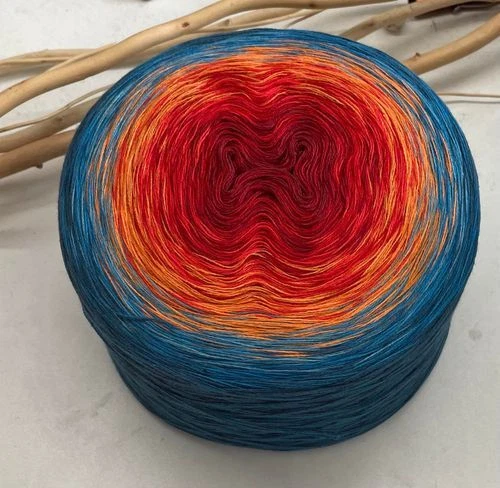 WÖLLKCHEN GP 70 €/kg Bobbel 0085 Farbverlaufsgarn 4-fädig 400 g 0,4 kg 1.500 m