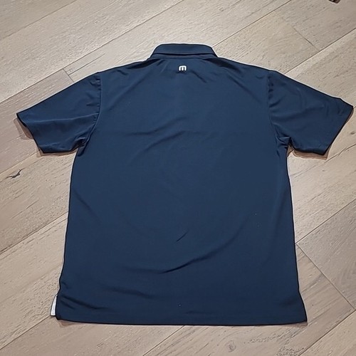 Travis Mathew Golf Polo Shirt Men's sz M Blue w/Chest Stripe Short Sleeve Polo - Picture 5 of 12