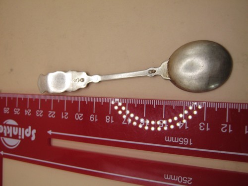 Vintage Solid Silver& Enamel Collectors Spoon Dutch - DENTHE - Picture 5 of 6