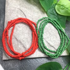 2 PC Handcrafted Waist Beads Jewelry African Bohemia Bracelets Anklet New 7692