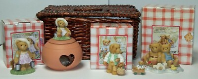 Cherished Teddies 2003 Club Kit Regular Leah, Mick, Owen & Jared, Candle Holder