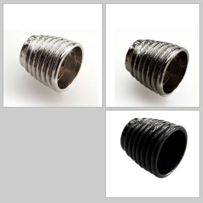 Kordelenden Metall 12x13 mm gerillt für mm Kordel Endstück