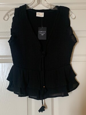 Allie Black Top Size Medium NWT
