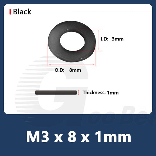 Nylon PP Plastic Flat Washers Form A Gaskets M2 M3 M4 M5 M6 M8 M10 M12 M14 - M24 - Picture 72 of 124