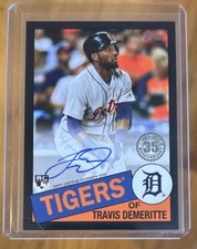 TRAVIS DEMERITTE 1985 RC AUTO BLACK #/195 35TH ANNIV TIGERS 2020 TOPPS SERIES 1
