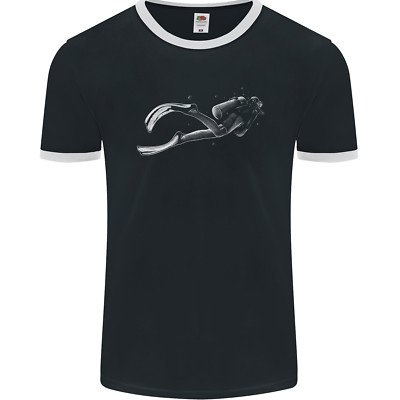 A Lone Scuba Diver Tauchen Herren Ringer T-Shirt FotL