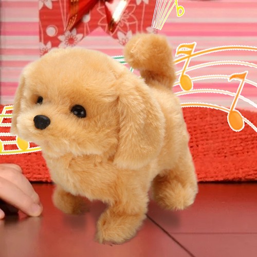 Electronic Plush Puppy Toy Walking Barking Plush Dog Stuffed Animal Kids Toy - Picture 5 of 15