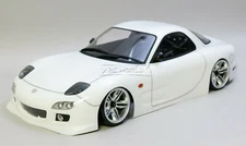 1/10 RC Car BODY Shell MAZDA RX7 TURBO Body w/ Wing 200mm *Unpainted* CLEAR