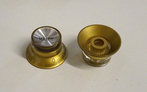 Inserto specchio manopola controllo volume/tono stile manopola 18T stile Gibson - Foto 4 di 7