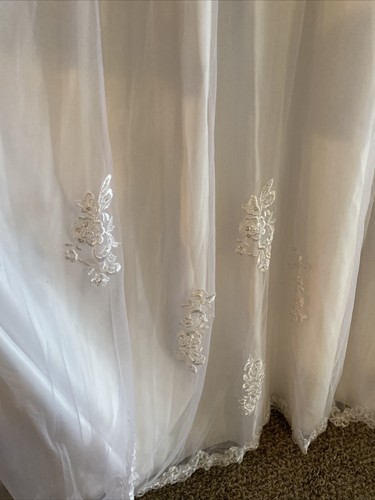 Melody Bridal Collection Wedding Dress Heart Bodice Sequin Lace Removable Straps - Picture 4 of 10