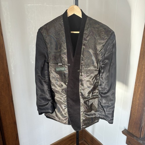 Lauren Ralph Lauren Cotton Black Corduroy Blazer Jacket Sport Coat Mens 42R - Picture 4 of 8