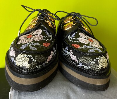 Alexander McQueen Rare Women Loafers with Top Cross Stitch