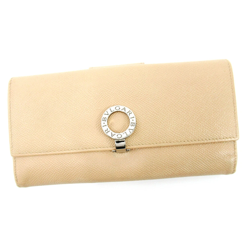 BVLGARI purse Bulgari Bulgari beige leather Used Authentic T10215